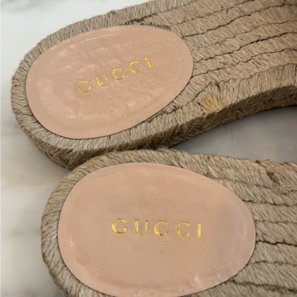♥️ GUCCI Rainbow & Neutral Plaque Espadrille 36 6 Excellent Condition Cute!! ♥️ - Picture 10 of 10